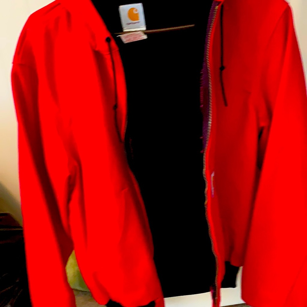 Carhartt ladies red medium zip & hood